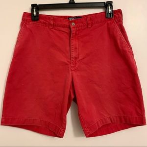 Men's Polo Ralph Lauren Prospect Shorts Sz 34 Red 9" Inseam READ DESCRIPTION